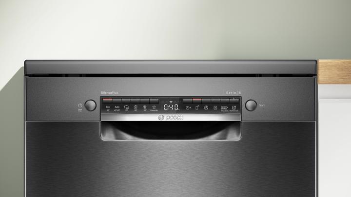 Produktbild Bosch Hausgeräte Bosch Serie 4, Freistehender Geschirrspüler, 60 cm, Black inox, SMS4EMC06E
