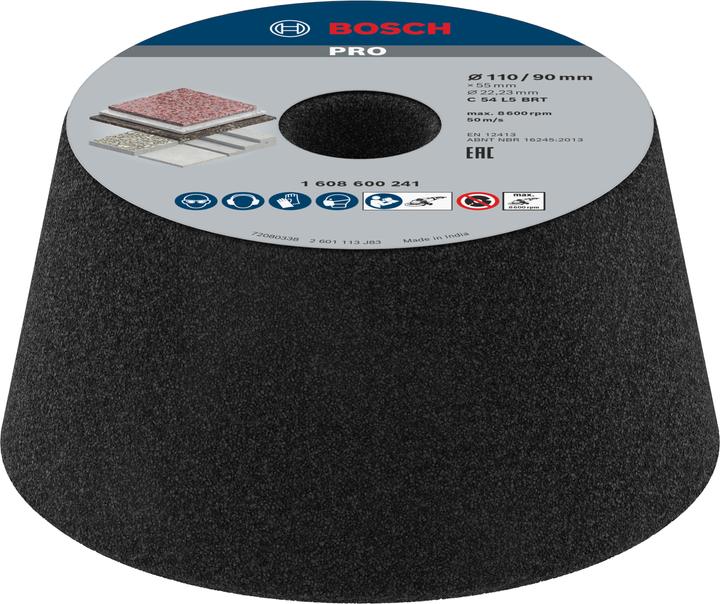 Image du produit Bosch Professional Zubehör PRO Metal Meule conique, 90 x 110 x 55 mm, G54 (60)