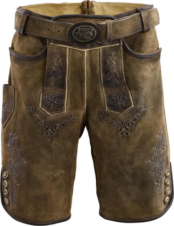 Produktbild Maddox Lederhose Rolli Zirbe Antik, kurz mit Gurt (56)