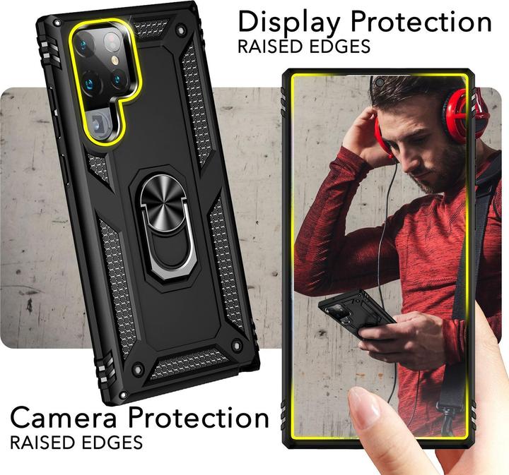 Actual product image Nalia Shockproof Military Style Ring Cover (Samsung Galaxy S24 Ultra)