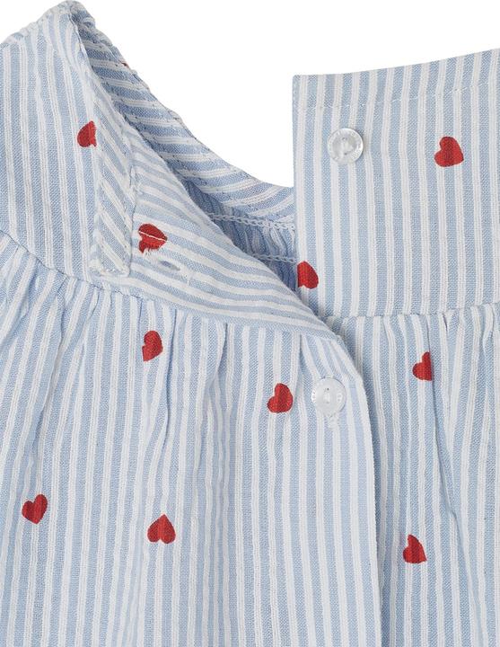 Image du produit Vertbaudet Ensemble bébé en seersucker : robe, short & serre-tête (68)