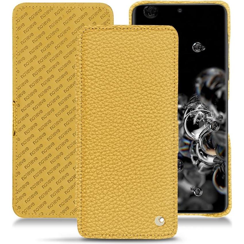 Noreve Lederschutzhülle horizontal (Samsung Galaxy S20 Ultra 5G), Smartphone Hülle, Orange