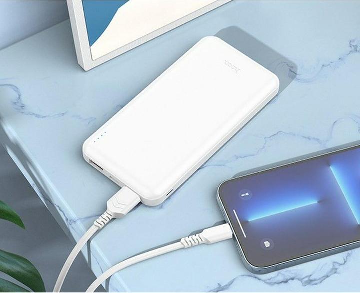 Actual product image Hoco J100 Powerbank 10000 mAh Weiss (10000 mAh, 37 Wh)