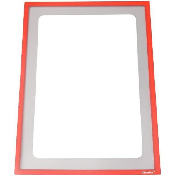 Ultradex, Mappe, Infotasche mit Ausschnitt A3 hoch BxH 312x435mm selbstklebend VE=1 Stück rot (Hoch, 1 x)