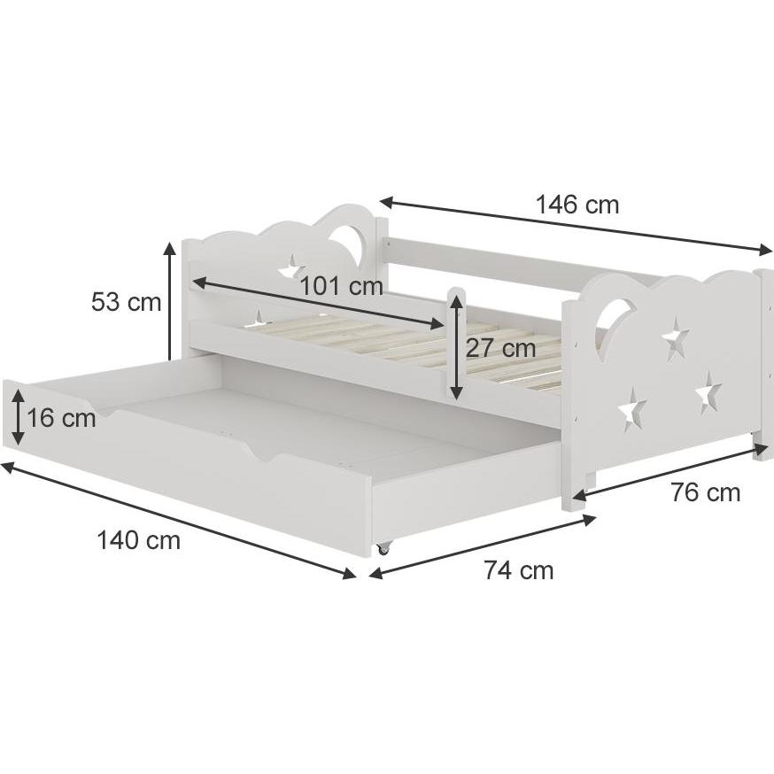 Thumbnail - VitaliSpa, Kinderbett, Jessica (70 x 140 cm)