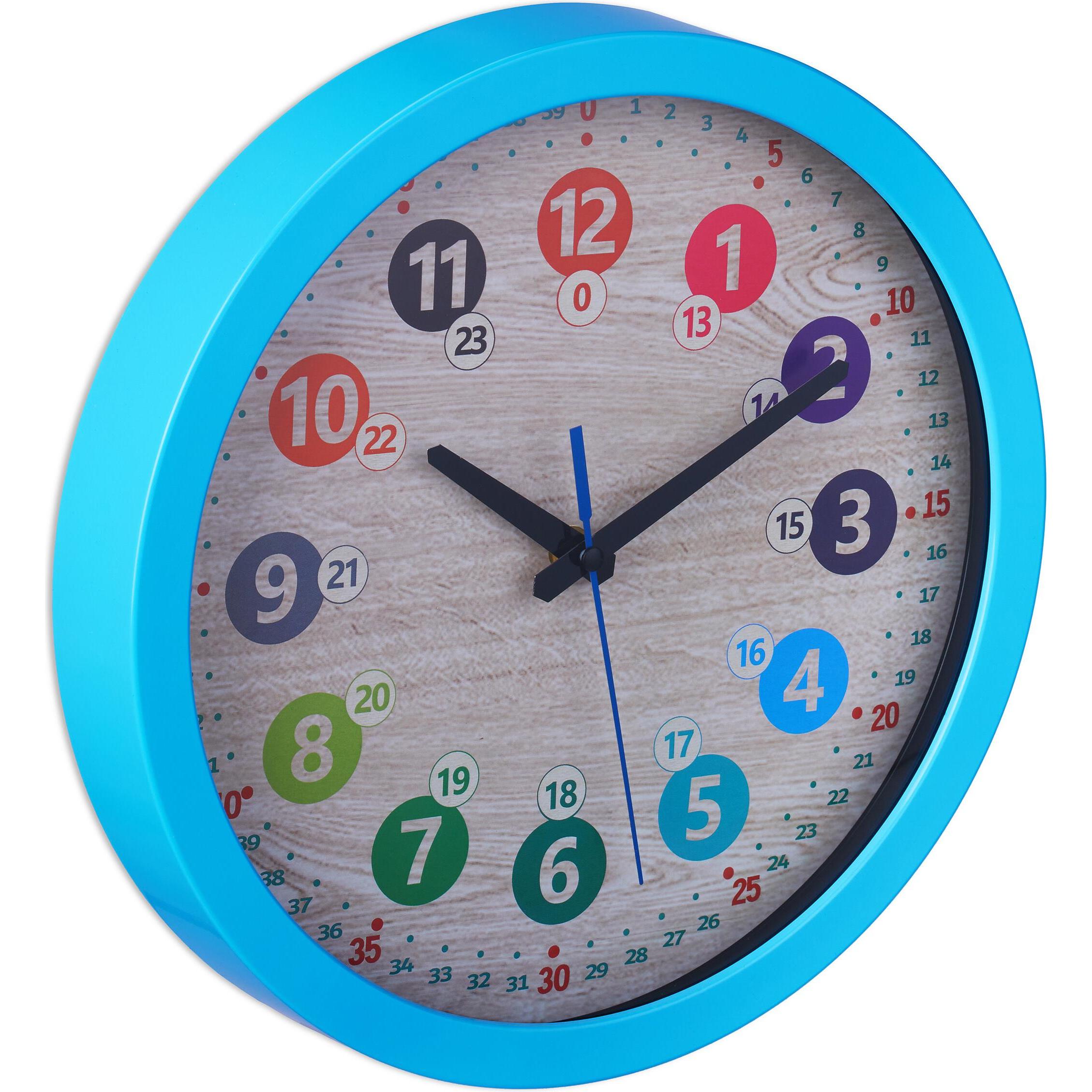 Relaxdays, Wanduhr, Kinder-Wanduhr (30 cm)