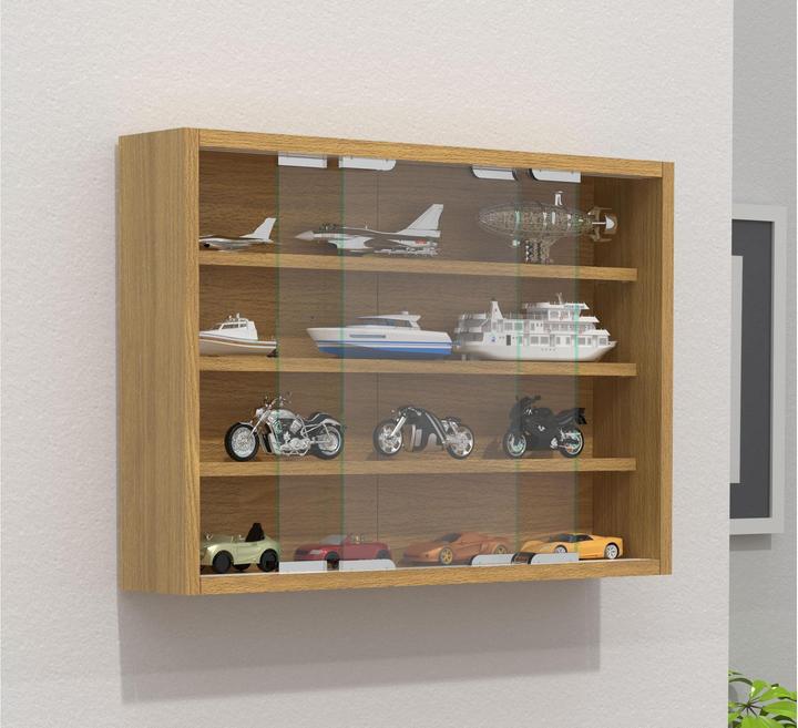 Immagine prodotto VCM Holz Glas Hängevitrine Wandvitrine Sammel Deko Sammler Vitrine Agisa M (57 x 10 x 40 cm)