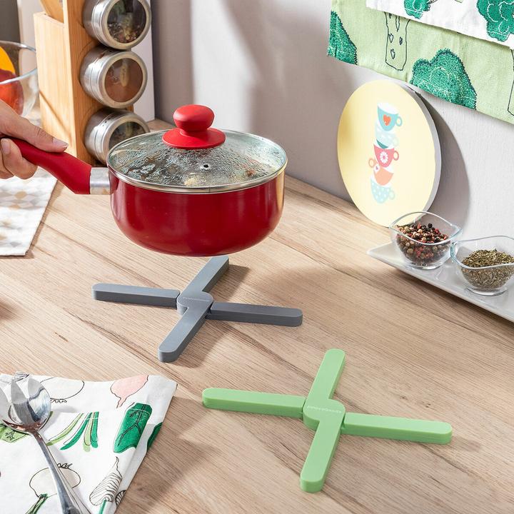 InnovaGoods Sottopentola pieghevole in silicone Folvet 2 pezzi (2 x, Pan coaster)