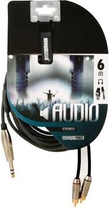 Produktbild HQ Power Chinch Stecker auf 6.35mm Stereo Klinkenstecker (6 m, Cinch, 6.3mm Klinke (Jack))