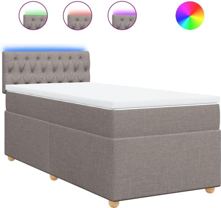 Produktbild VidaXL Bo x springbett mit Matratze 90 x 190 cm Stoff (90 x 190 cm)