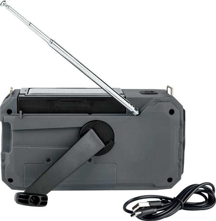 Produktbild Thomson Emergency Hand Crank Radio w/ Solar - Grey (AM, FM)