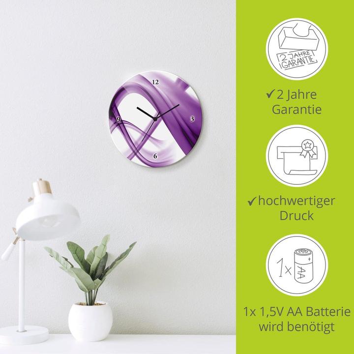 Image du produit Artland Horloge murale Composition abstraite (violet) (30 cm)