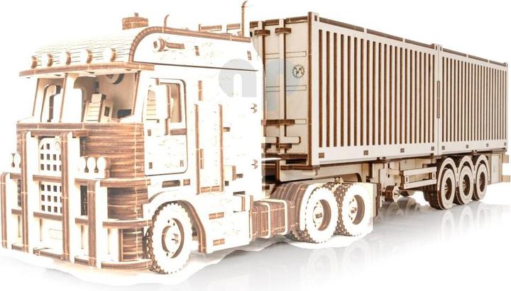Produktbild Eco Wood Art 3D Holz Modellbausatz - Containerauflieger für Road King Sattelschlepper