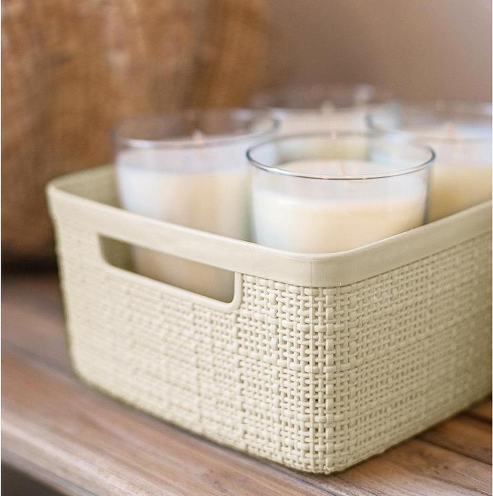 Produktbild Curver BASKET JUTE WHITE 245370 5L (1 x, 26.5 x 20 x 10.5 cm)