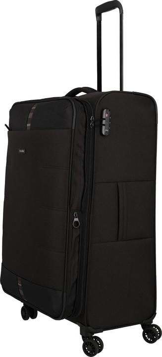 Actual product image Travelite Rügen 4-wheel trolley L 78 cm with stretch fold (90 l)