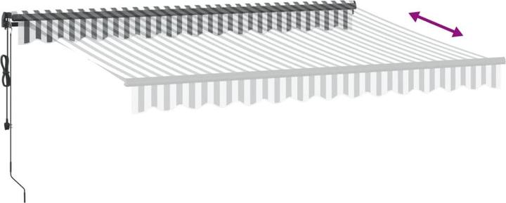 Produktbild vidaXL Markise Gelenkarmmarkise Sonnenmarkise Balkon Automatisch 350x250cm (3.50 m)