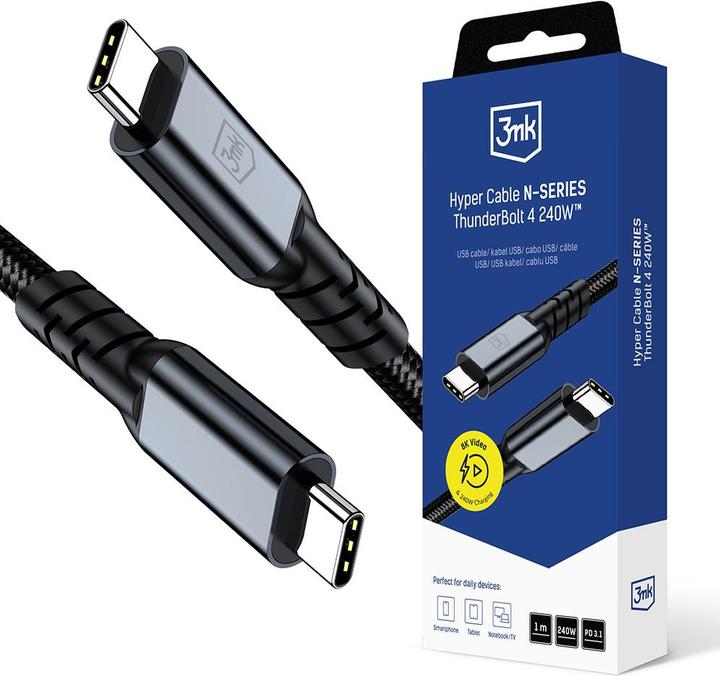 3MK Thunderbolt 4 – Thunderbolt 4 (1 m, USB 4.0, 240 W)