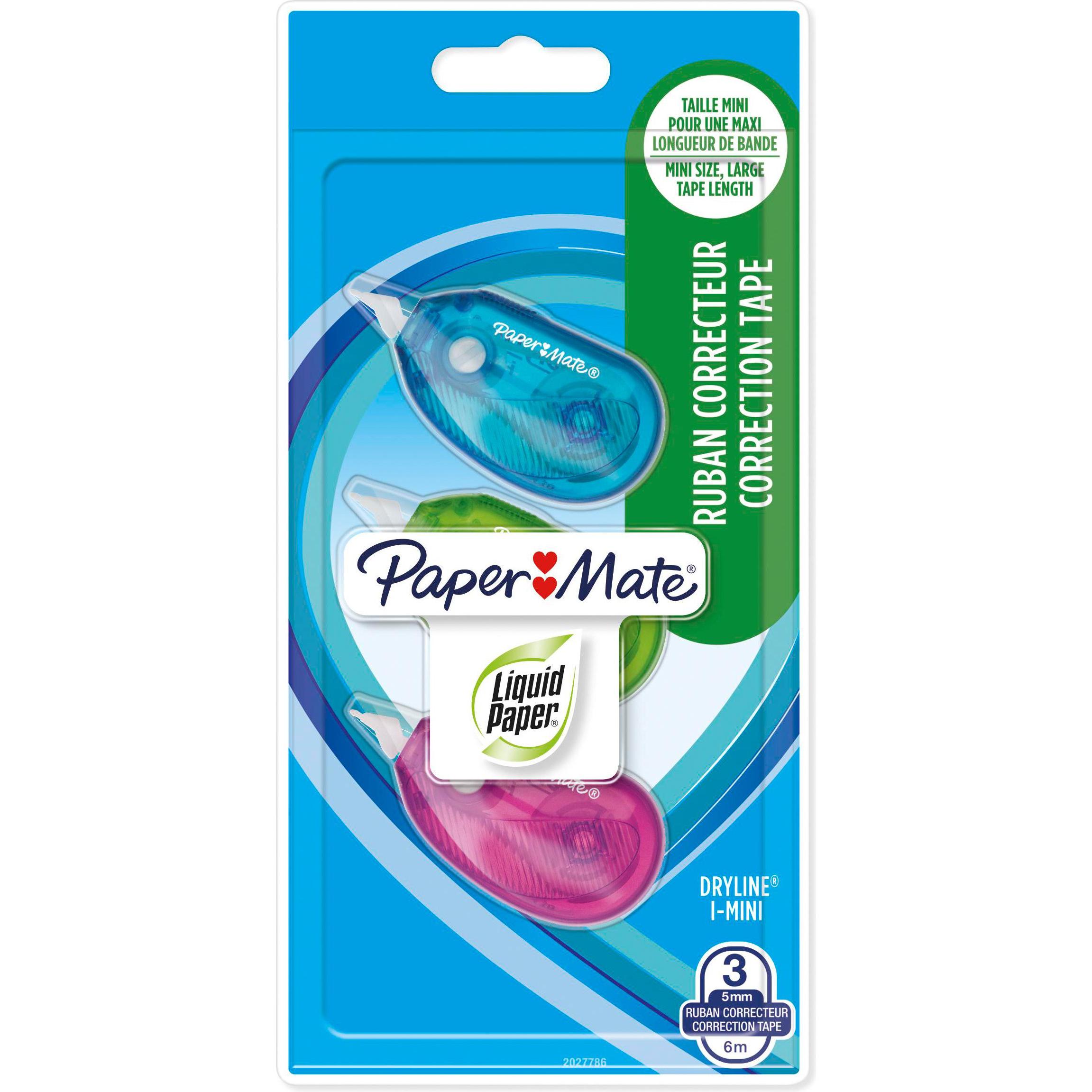Paper Mate, Strumenti di correzione, Rullo di correzione Dryline Mini 3er /6m
