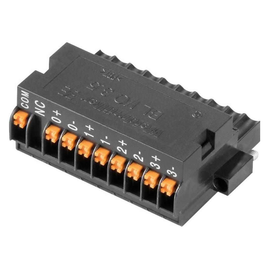 Weidmüller Buchsengehäuse-Kabel Polzahl Gesamt 10 Rastermass 3.5 mm 2471390000 20, Kabels + Stekkers, Zwart