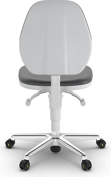 Produktbild Bimos Reinraum-Arbeitsstuhl, mit Rollen, Kunstlederbezug mit Permanentkontakt (47 - 61 cm)