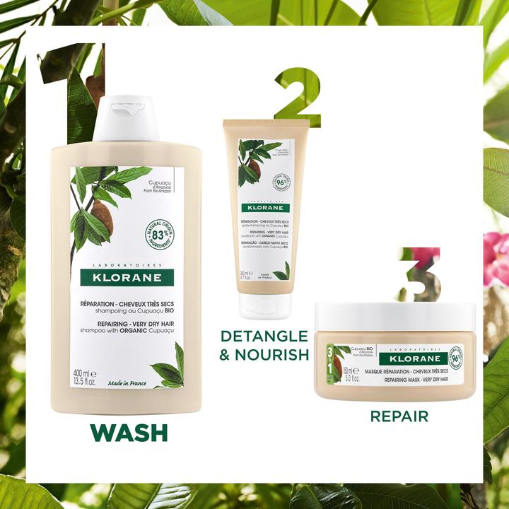 Produktbild Klorane Reparierendes Shampoo mit BIO-Cupuaçu (400 ml, Flüssiges Shampoo)