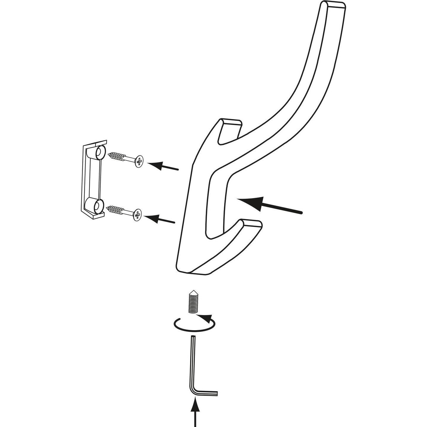 Thumbnail - Siro, Garderobe + Kleiderhaken, Huthaken Salina Breite 15 mm, Höhe 150 mm, ZN schwarz matt