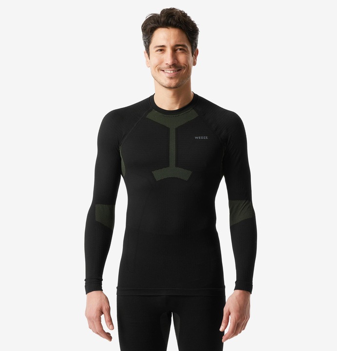 Produktbild Wedze Skiunterwäsche Funktionsshirt Herren Seamless - BL500 I-Soft schwarz/khaki (L)