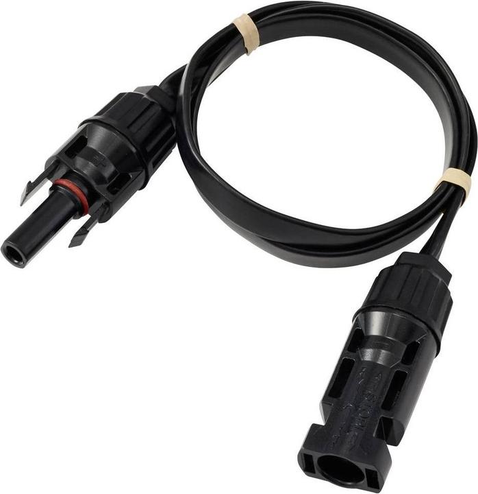 Tru Components PV-Solarverlängerungs-Flachkabel, Stecker auf Buchse, Schwarz, 0.5 m TC-13805764 (Solarkabel)