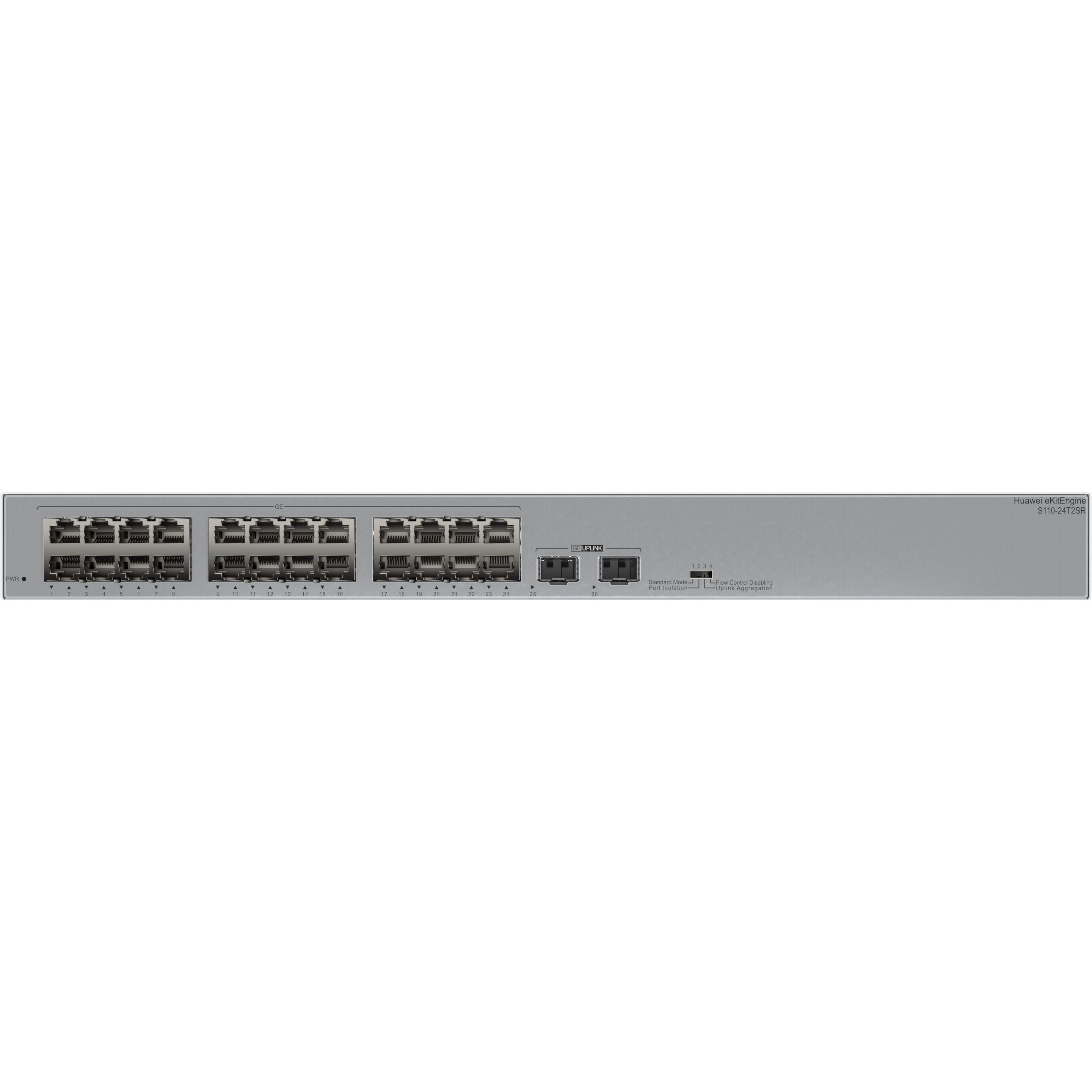 Thumbnail - Huawei Ekit Switch S110-24T2SR (24 Ports), Netzwerk Switch, Grau