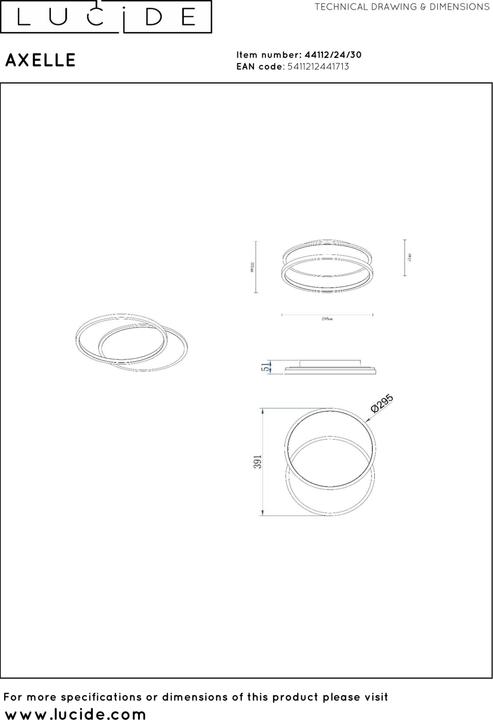 Actual product image Lucide Axelle (600 lm)