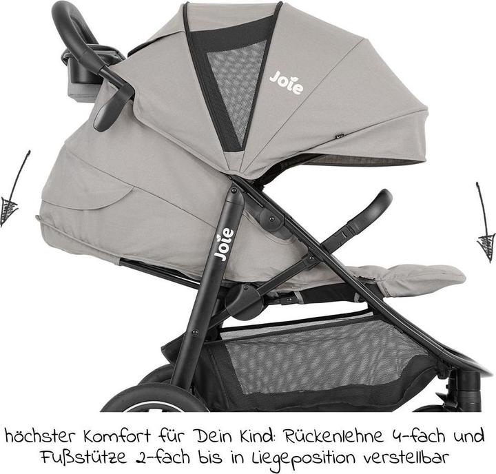 Image du produit Joie Litetrax Pro Air avec habillage pluie Pebble