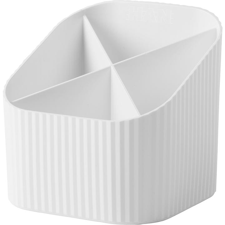 Han Potloodhouder Re-X-LOOP, wit 4 vakken, 100% gerecycled eco-plastic