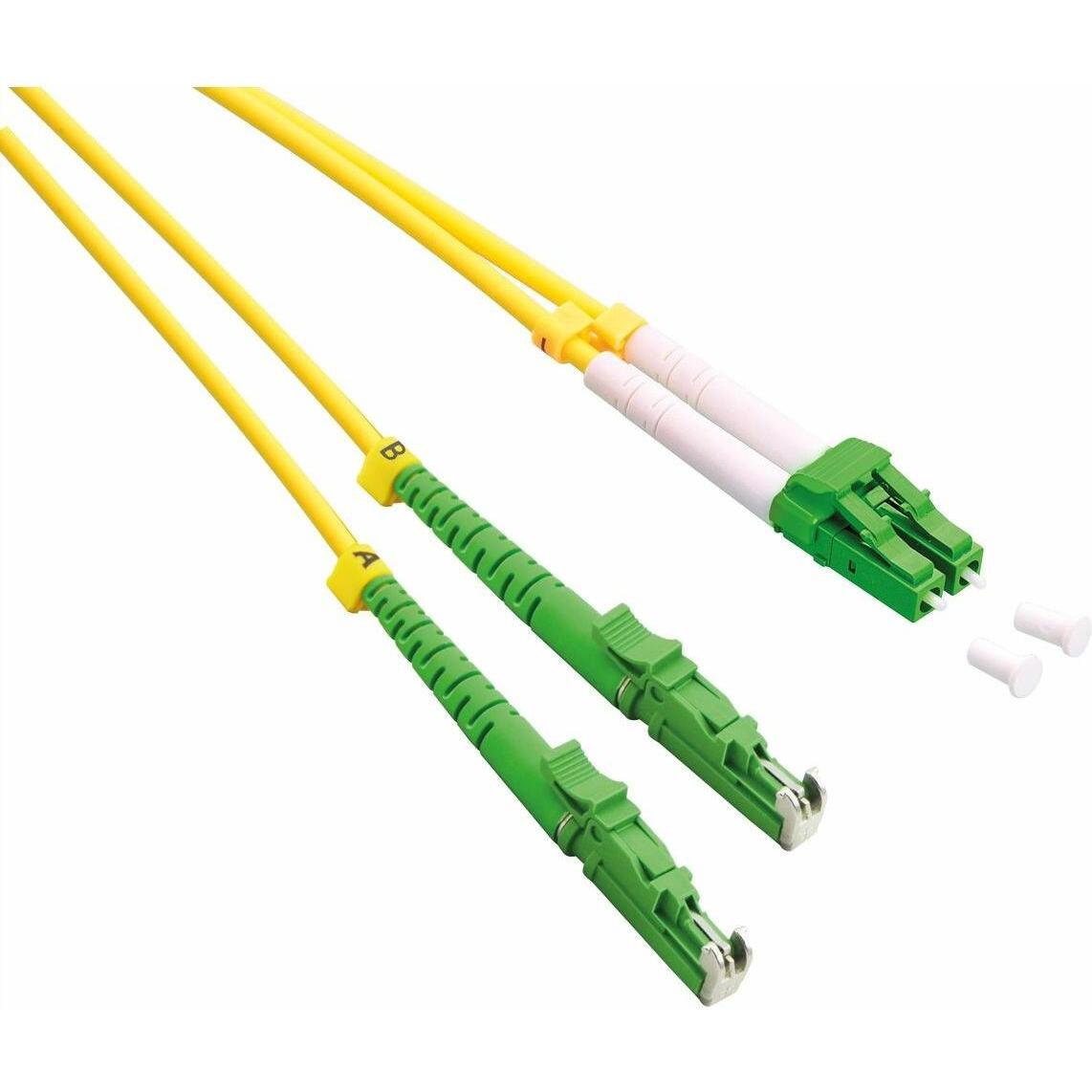 Roline LWL-Kabel duplex 9/125um LSH/LC APC Schliff LSOH gelb 2m (2 m), Netzwerkkabel
