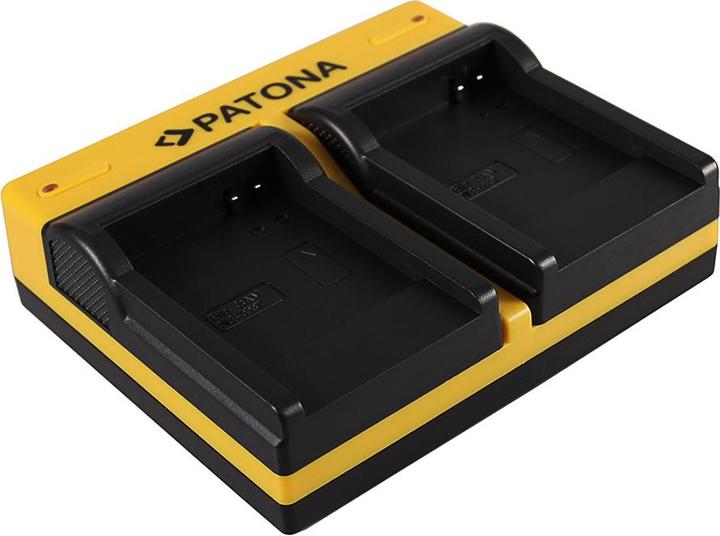 Actual product image Patona Dual charger for Samsung SLB-0937 Digimax CL5 L730 L830 NV33 NV4 PL10 incl. Micro-USB cable (Camera battery charger)