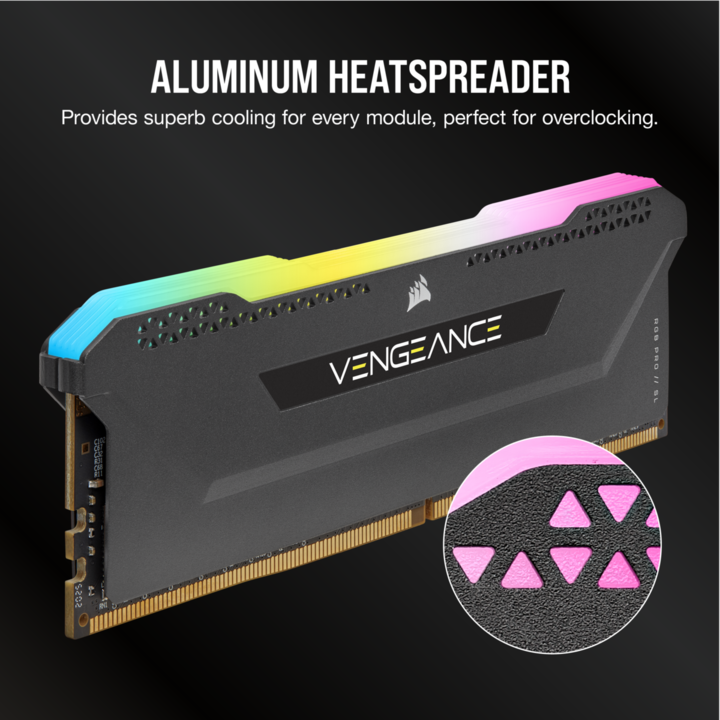 Image du produit Corsair Vengeance RGB Pro SL (4 x 8GB, 3600 MHz, RAM DDR4, DIMM)