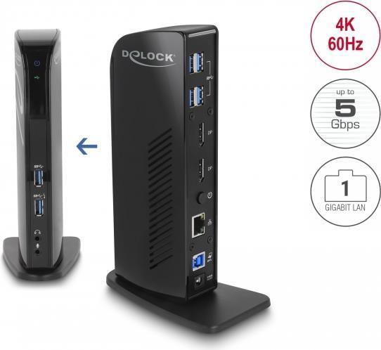 Produktbild Delock Dual DisplayPort (USB-A, USB-C)