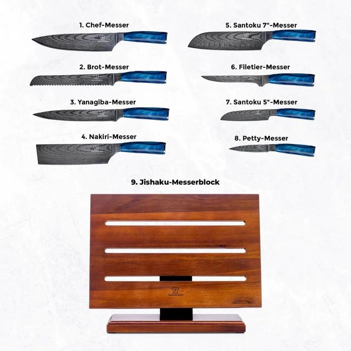 Produktbild Küchenkompane 8-teiliges Messerset mit Messerblock