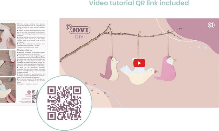 Image du produit Jovi Pâte à modeler DIY Air Dry oiseaux multicolore