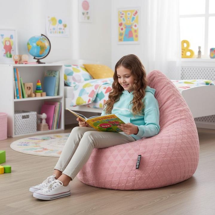 Actual product image Sitting Point Beanbag Fluffy Hearts