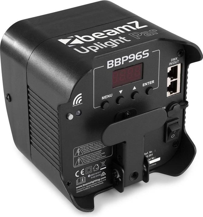 Actual product image BeamZ Floor spotlight BBP96SB Uplight Par Black (LED)