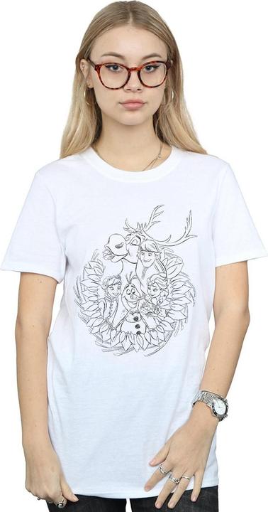 Immagine prodotto Disney Frozen Friends Wreath Maglietta Ampia Donna (3XL)