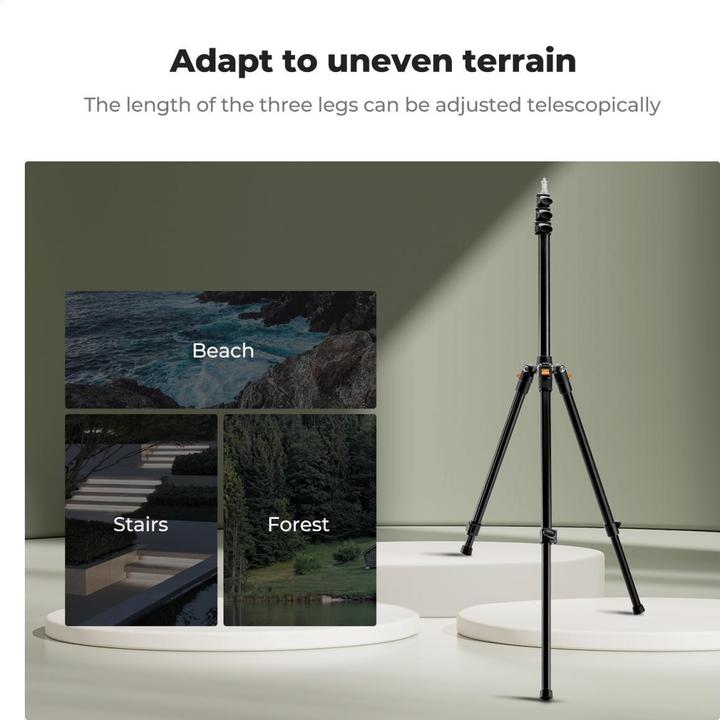 Produktbild K&F Concept 2.0m Extendable/Foldable Photography Light Stand, Aluminum Alloy (4 kg)