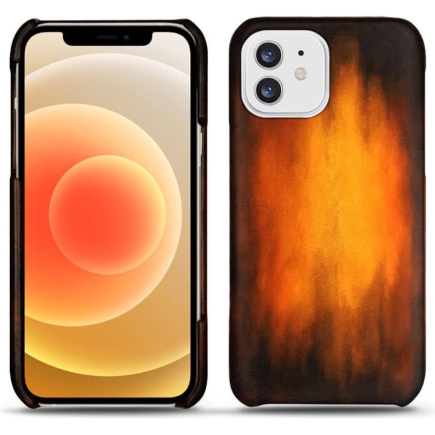 Noreve Lederschutzhülle (Apple iPhone 12), Smartphone Hülle, Violett