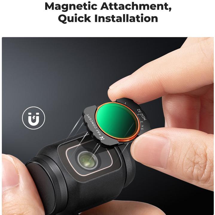 Actual product image K&F Concept CPL + ND2-32 + Black Mist Filters Osmo Pocket 3
