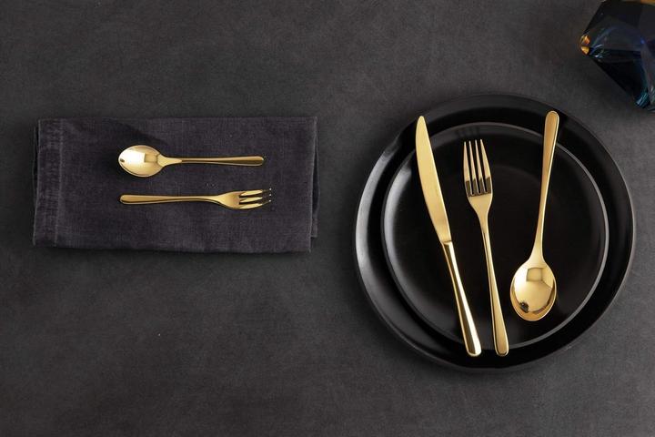 Actual product image Rosenthal Cutlery set 60 pcs. Stainless steel/PVD gold button (60 pcs., Cutlery set)