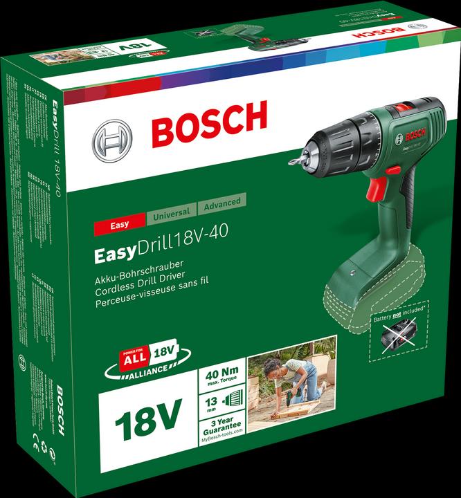 Actual product image Bosch Home & Garden EasyDrill 18V-40 (Rechargeable battery operated)
