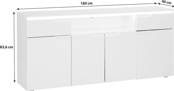 Image du produit Lipo Hilton (180 x 40 x 83.60 cm)