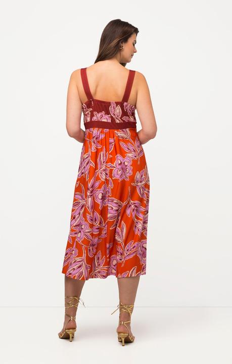 Actual product image Ulla Popken Floral Patch Print A-Line Sundress (54)