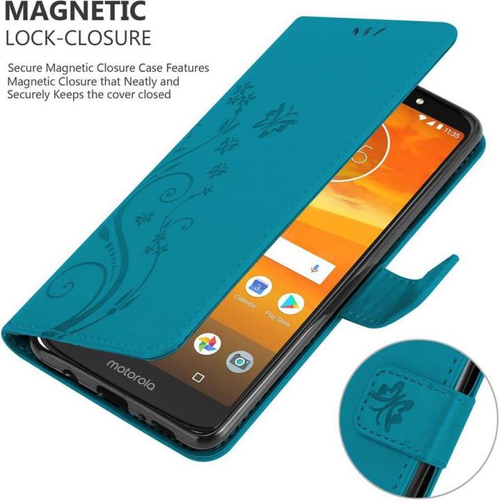 Produktbild Cadorabo Flower Book Cover (Motorola Moto E5 Plus)
