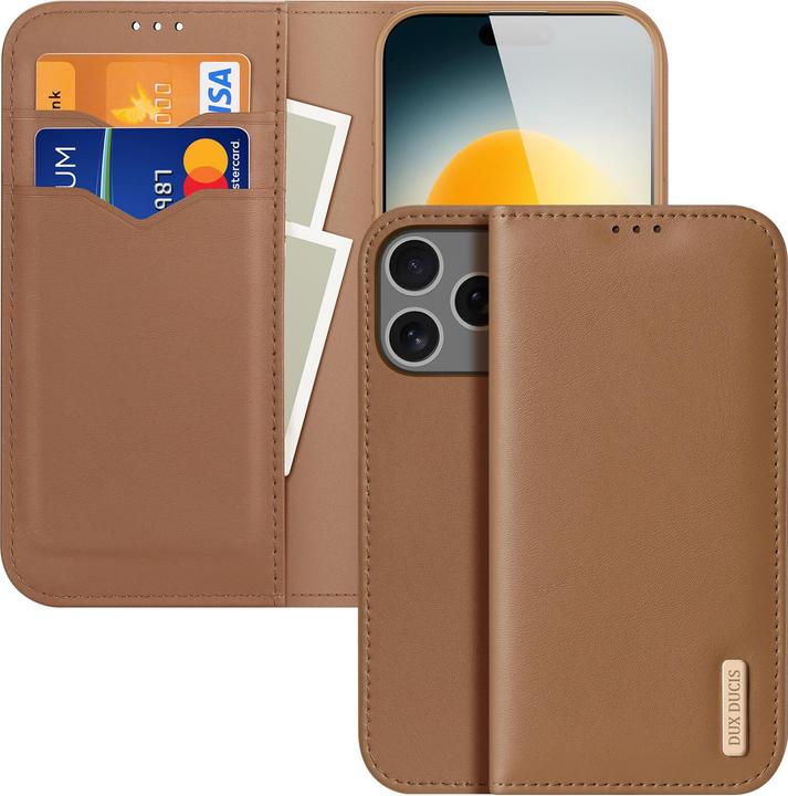 Actual product image Dux Ducis iPhone 17 Pro Max RFID Blocking Cover - Brown (Apple iPhone 17 Pro Max)